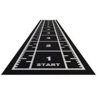 Piste en gazon - 10m x 2m Noir - Curled (poils courts)